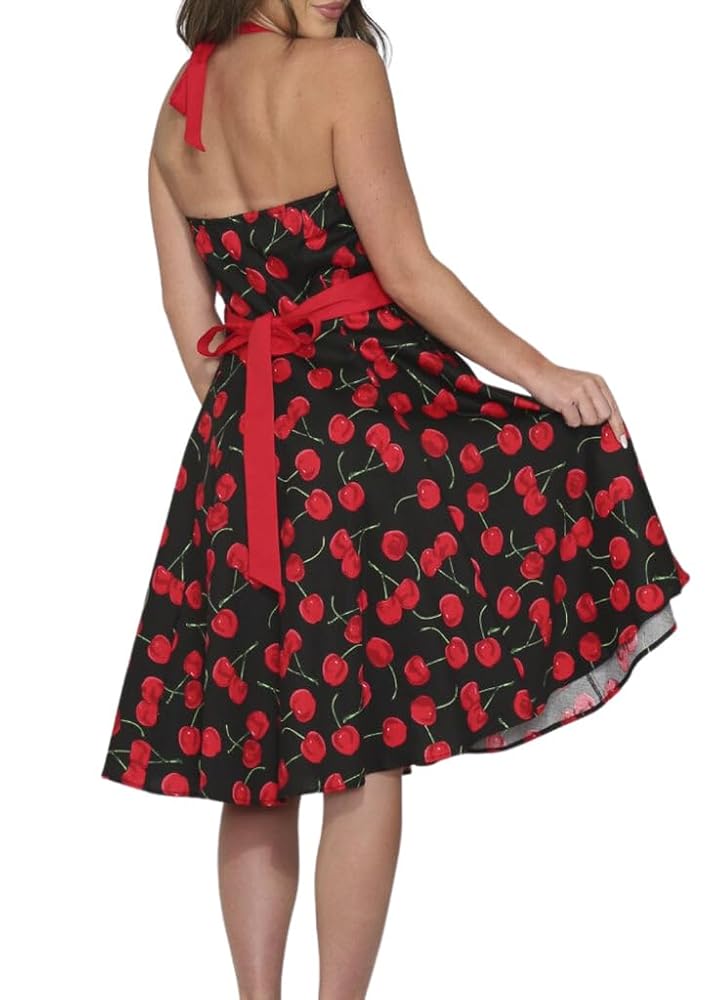 Amazon.com: Womens Cherry Pinup Dress 1950s Retro Vintage